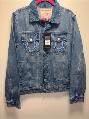 NWT - True Religion Medium Appliqué SN Denim jacket.